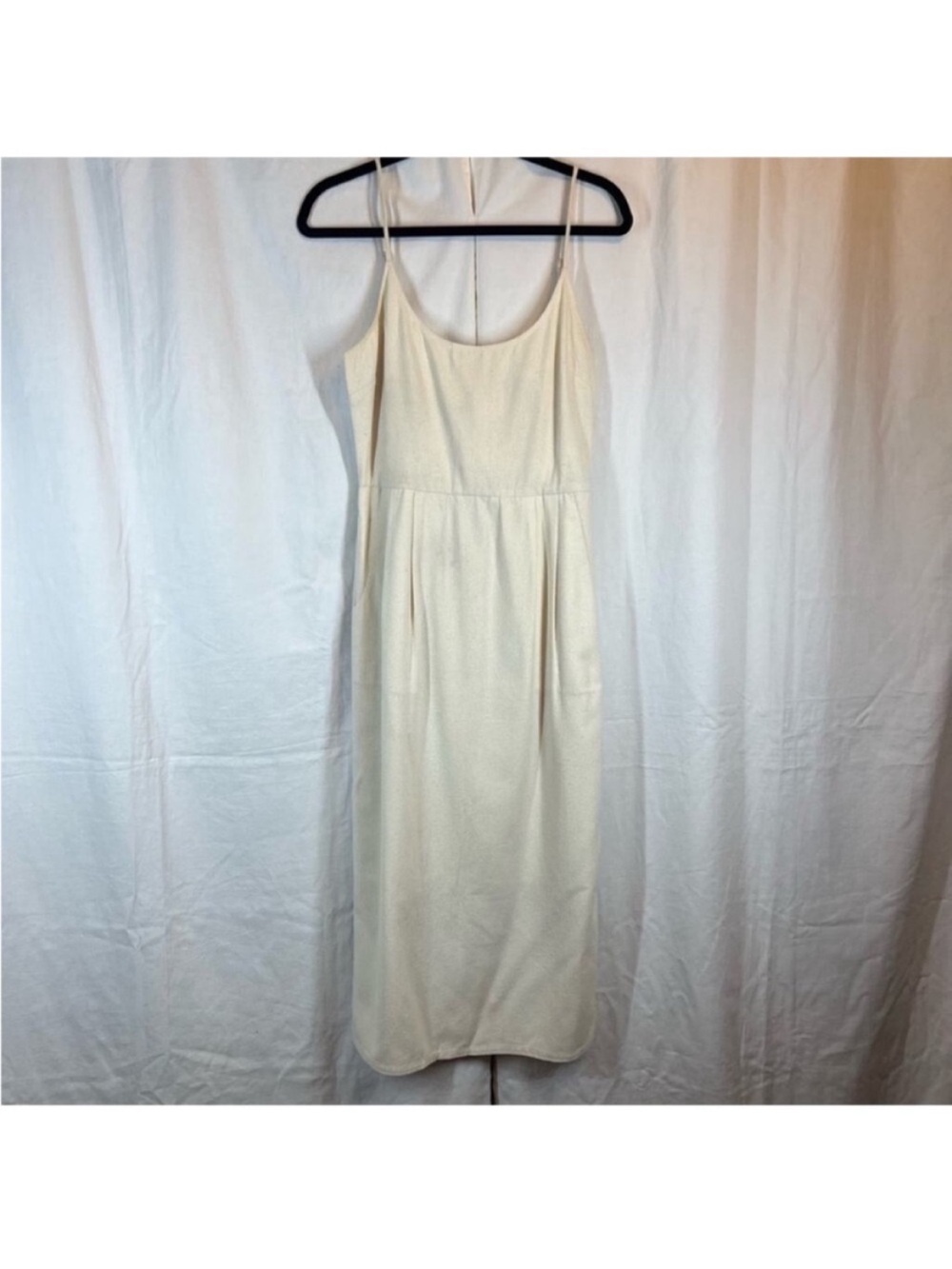Jenni kayne 100% silk Rhode sleeveless scoop neck Midi dress